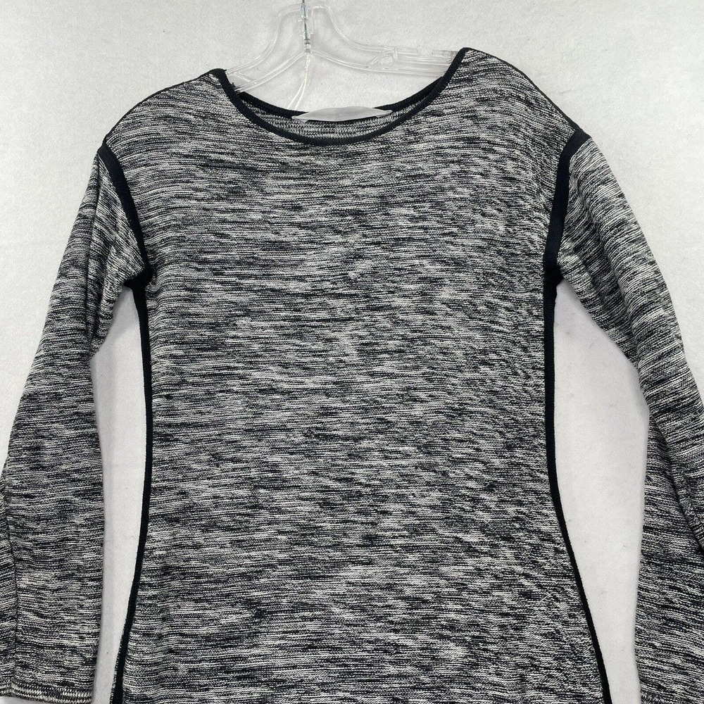 Athleta Womens Size XS‎ Heathered Grey / Black Stretch Long Sleeve Sweater Dress - Picture 12 of 14